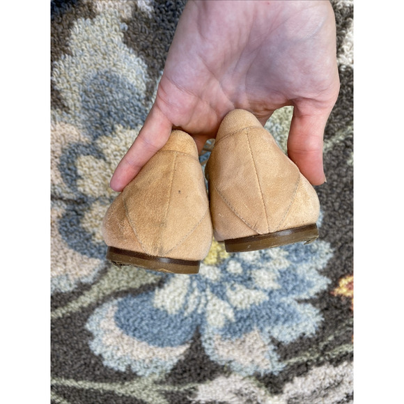 Jimmy Choo Shoes Womens EU 41 Vanessa Suede Pink Tan Pointed Toe Ballet Flat - Picture 4 of 10